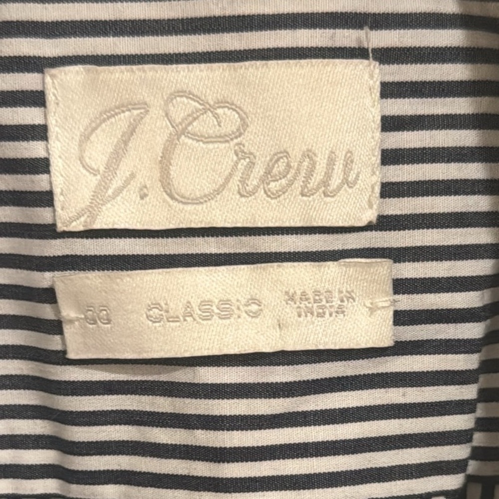 J. Crew Navy and White Striped Top